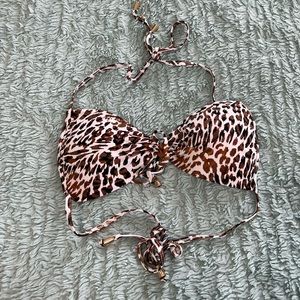 La Blanca Leopard Print Bikini Top